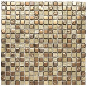 Dune Thea 30x30 Fliesen Mosaik Gold Mix 186544