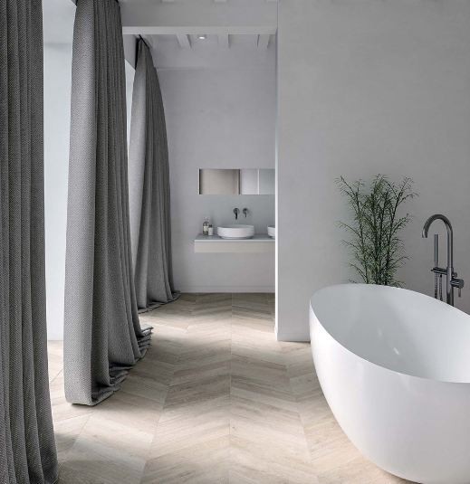 Płytki podłogowe szewron drewno szare Wow 60 Grad 120279 Chevron B Wood Dark 10x52 101146