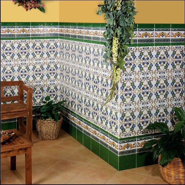 Płytki ścienne zielone Mainzu Zócalo Nerja Verde 14x28 62979