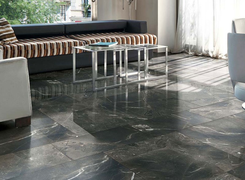 Płytki imitujące marmur Timeless Deep Black Naturale 60x120 mb,hb 11188