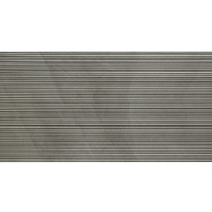 Italgraniti Shale Ash Ribbed 60x120: Steinoptik Wandfliesen