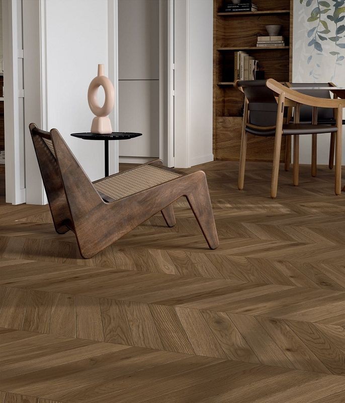 Marca Corona Elisir Royal Castano Chevron 7,5x45 I896 płytki drewnopodobne 143227