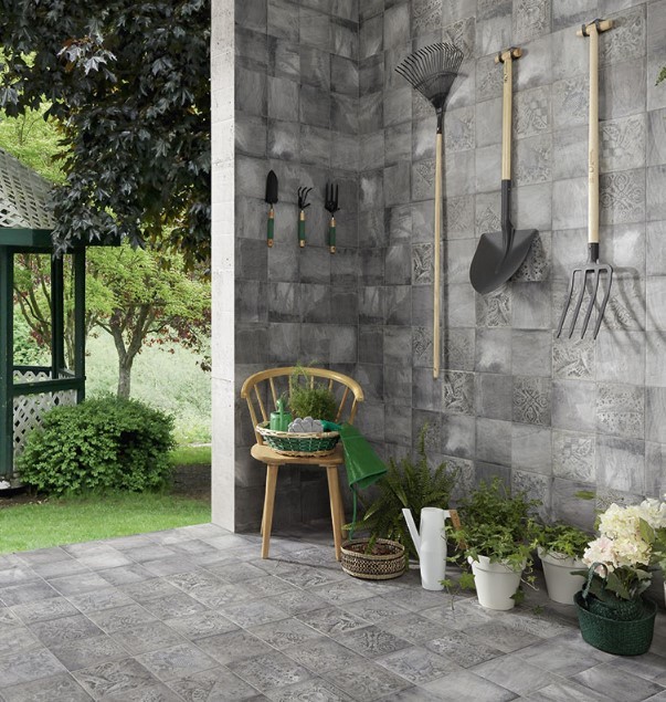 Płytki łazienkowe wrzoryste szare Mainzu Forli Decor Borghese 20x20 55170
