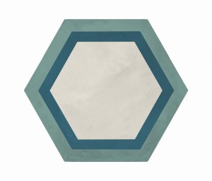 Marca Corona Terra Kunstrahmen Ozean/Himmel Sechseck 25x21,6 I413 hexagonale Fliesen