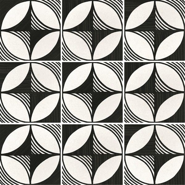 Equipe Caprice Deco Compass B&W 20x20 płytka gresowa 126965