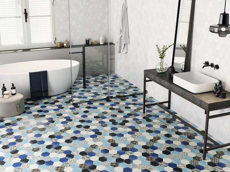 Realonda Hex Noveau Blue 26,5x51 płytka gresowa patchwork 164312