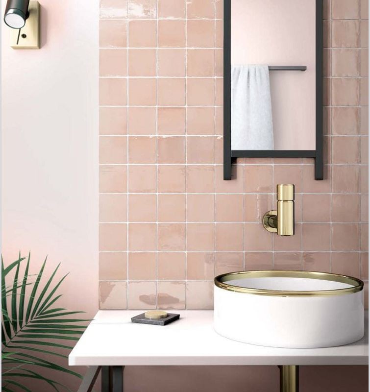 Equipe Manacor Blush Pink 10x10 płytka cegiełka 128059