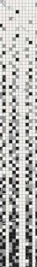 Casalgrande Padana Marmoker Mosaico Cascata: Schwarz-Weiß-Graue Marmoroptik Fliesen 29,5x206,5 cm