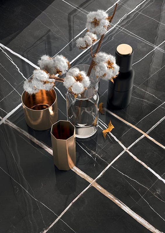 Fondovalle Infinito 2.0 Sahara Noir Glossy 60x120 płytki gresowe imitujące czarny marmur 131714