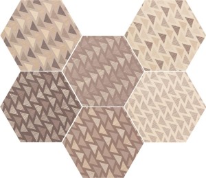 Hexagonale Fliesen ohne Braun Equipe Hexatile mate Lovely Colour 17,5X20