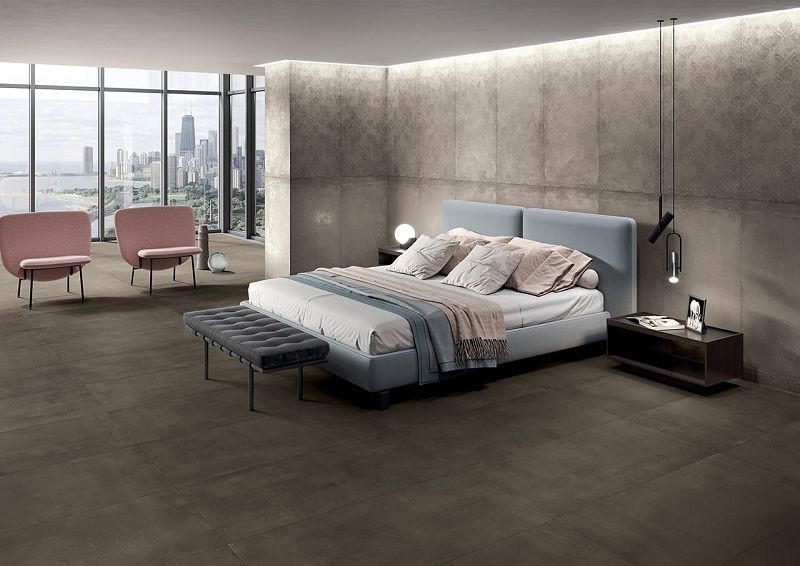 Cercom Infiniti Moka Naturale 100x100 płytki gresowe imitujące beton 120022