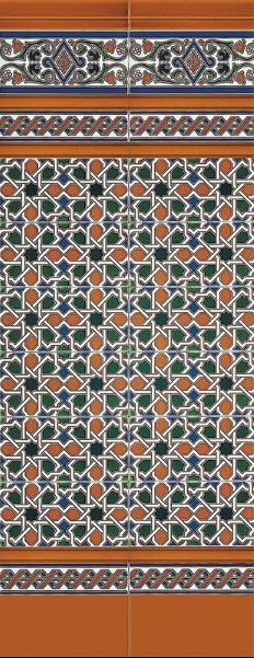 Cokoły ścienne rude Mainzu Zócalo Alhambra Tira Relieve Melado -M 3x28 63050