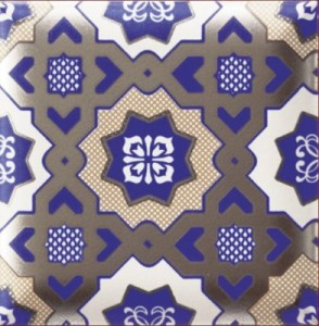 Orientalische Fliesen Granat Nilo Blu 15x15