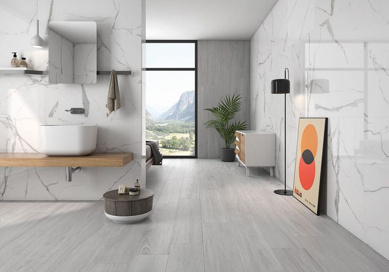Geotiles Nilo Blanco Natural Rectified 120x120 płytka podłogowa imitująca marmur 105518