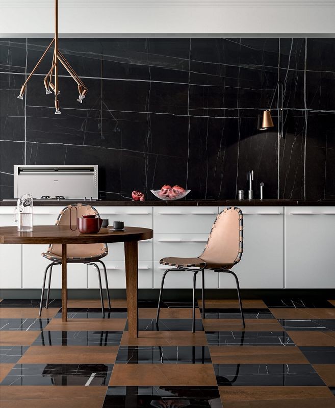 Fondovalle Infinito 2.0 Sahara Noir Glossy 60x120 płytki gresowe imitujące czarny marmur 131715