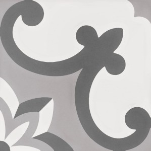 WOW Tradition Dekor Grau 2 18,5x18,5 Fliese