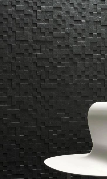 Płytki gres naturalny czarny kamień Marazzi Mystone Lavagna Nero M03V 75x150 37362