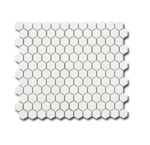 Hexagonale Fliesen Weiß Hochglanz Kleinformat El Casa