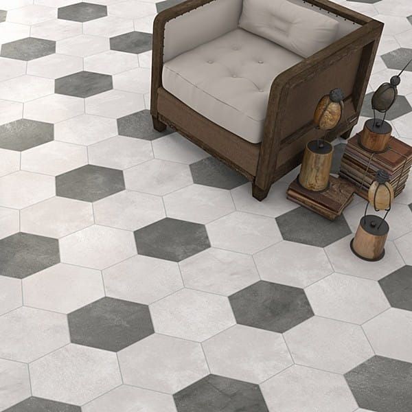 Vives Hexágono Rift Blanco 23x26,6 płytka gresowa heksagonalna 153427