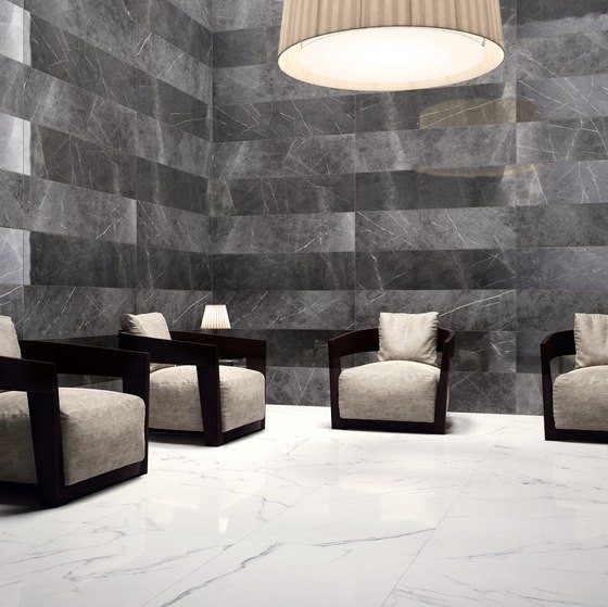 Płytki marmur grafitowy z cięka biała żyła Abk Sensi Pietra Grey Lux 30X120 hb 11146