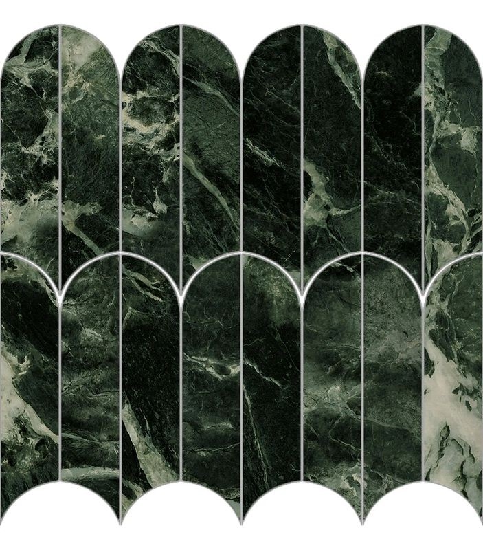 Marazzi Allmarble Verde Aver Lux Mosaico Ventaglio 29,8x29,8 M9PF mozaika gresowa imitująca marmur 104509