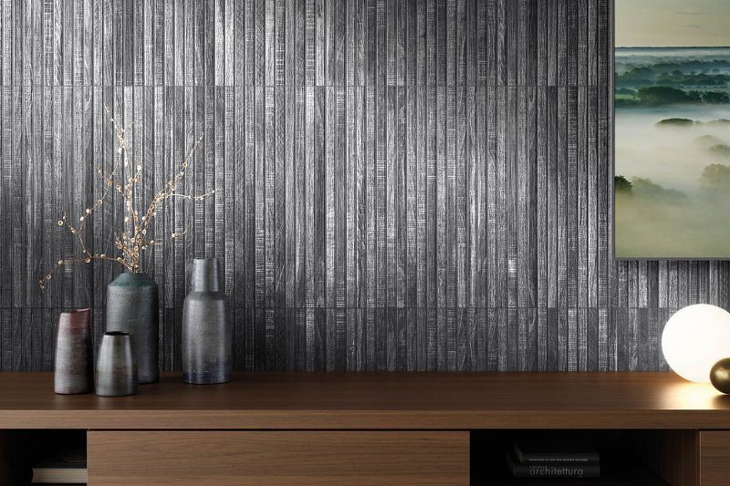 Ibero Artwood Ribbon Black 60x120 płytki drewnopodobne imitujące lamele 133376