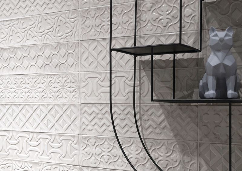 Cifre Drop Relieve White Brillo 7,5x30 płytka ścienna 121347