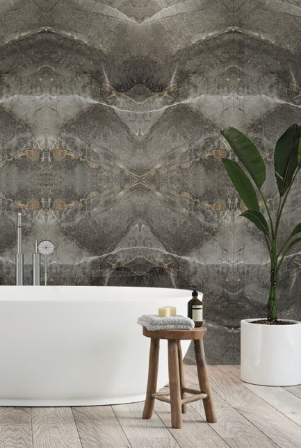 Gres marmur brąz ze jasną żyłą Decovita Thunder black poler 60x120 80536