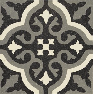 Mainzu Florentine Centro Schwarz 20x20 Fliese für Boden