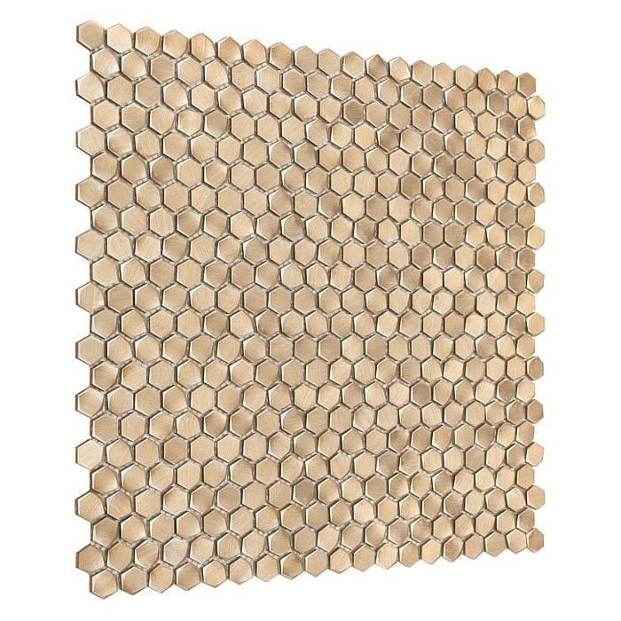 Dunin Metallic Allumi Gold Hexagon 14 30x30 mozaika heksagonalna metalowa 103548