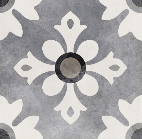 Płytka podłogowa ścienna szalon przetarty szary patchwork ABK Play Classic Mix Grey 20x20 86837