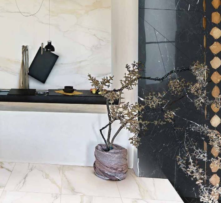 Płytki podłogowe biały marmur delikatna brąz żyła Florim Rex Classici di Rex Calacatta gold Mat 120x280x6mm 96908