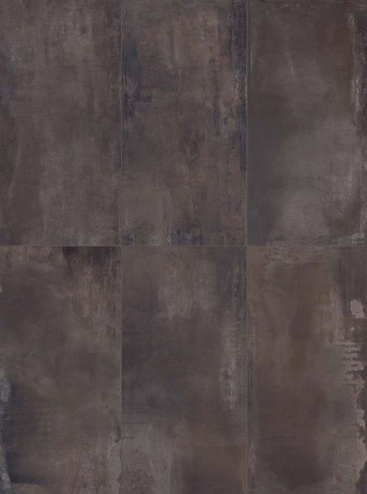 Gres podłogowy duży format cienkie grafitowe rdzawe wiełki format ABK Interno 9 Dark Rett 80x160 87838