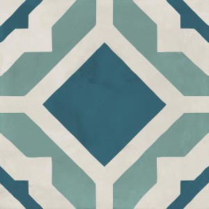 Marca Corona Terra geometrische Kunst Fliesen Oceano/Cielo 20x20 I382 Patchwork-Gresfliesen