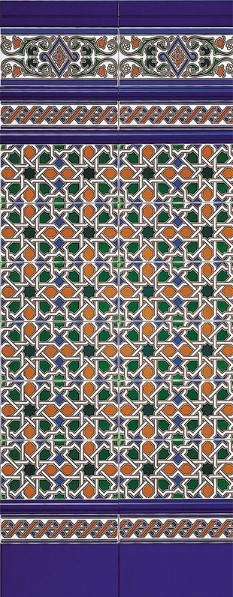 Cokoły ścienne granatowe Mainzu Zócalo Alhambra Tira Relieve Cobalto 3x28 63057