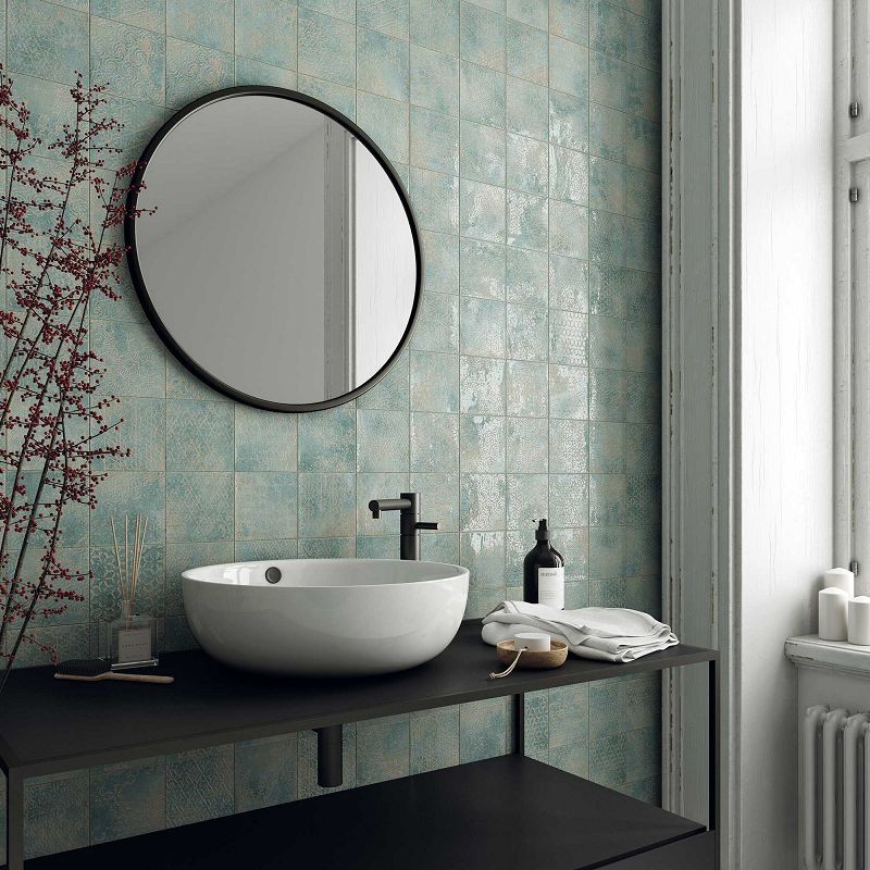 WOW Enso Suki Teal 12,5x12,5 płytka ścienna patchwork 155791