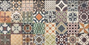 Musterfliesen Bad Mainzu Catania Messina Dekor 15x30