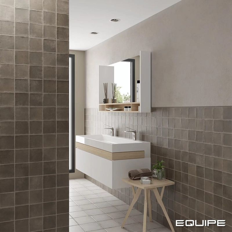 Equipe Argile Cacao 10x10 płytki cegiełki gresowe 126706