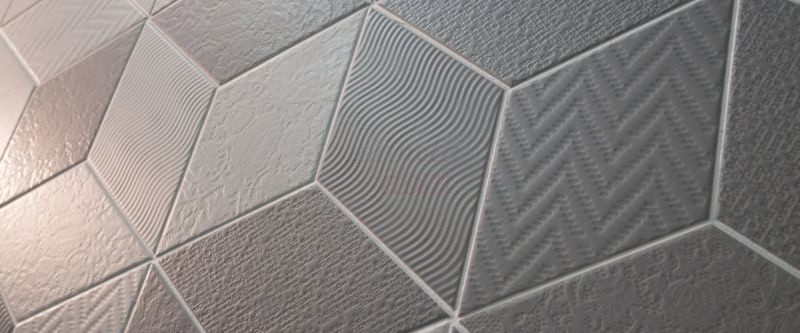 Płytki romby szare Equipe Rhombus Ligth grey 14X24 17476