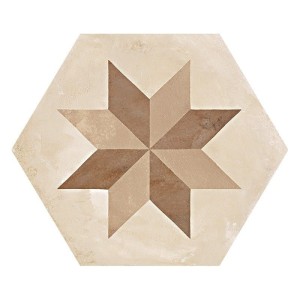 Marca Corona Terra Stella Esagona Version C 25x21,6 0403 hexagonale Fliesen