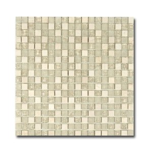 Grau-Beige Glas-Stein Mosaikfliese 30,5x30,5 cm El Casa Ice Cream