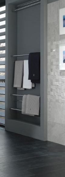 Płytki imitujące szary beton Porcelanosa Rodano mosaico silver 33,3x100 43461