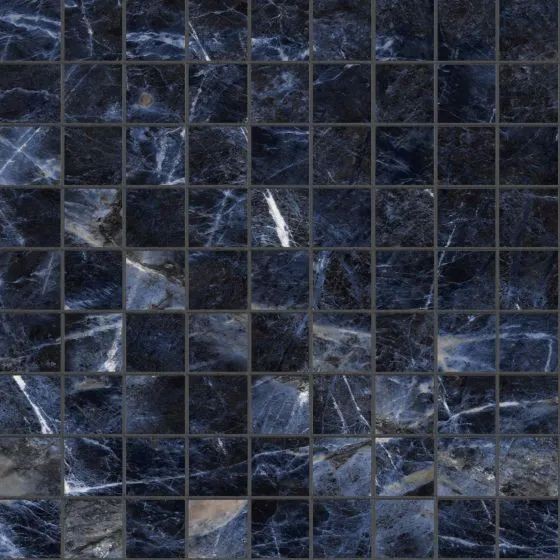 Marazzi Allmarble Sodalite Blu Lux Mosaico 30x30 M9MV mozaika ścienna imitująca marmur 104495