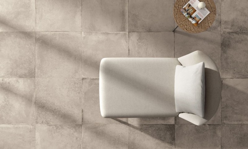 Płytki podłogowe beton beż ABK Unika Cream Rett 30x120 86127