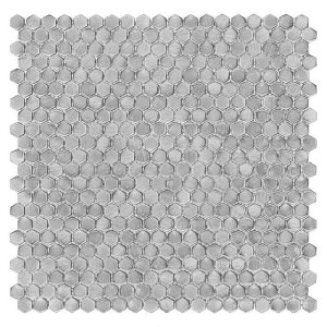 Dunin Metallic Allumi Silver Hexagon 14 30x30: Metallische Mosaikfliesen