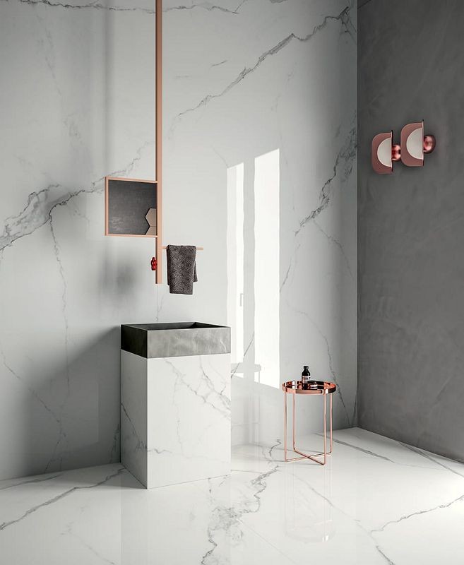 Fondovalle Infinito 2.0 Calacatta White Glossy 60x120 płytki gresowe imitujące marmur 131688