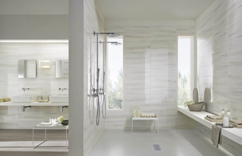 Płytki ścienne połysk imitujące marmur Marazzi Marbleline Zebrino MLAR 22x66,2 16945