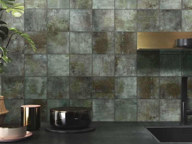 ZYX Amazonia Emerald 13,8x13,8 płytki metalizowane gresowe 166039