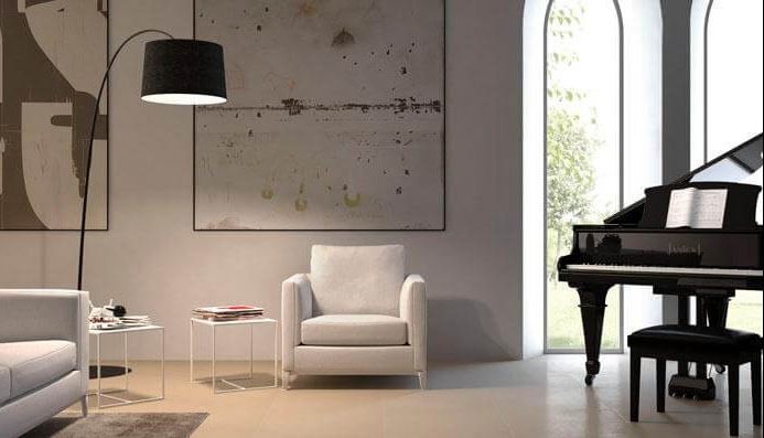 Plytki kamień beż struktura satyn Casalgrande Padana Architecture White Gloss 45x90 38874