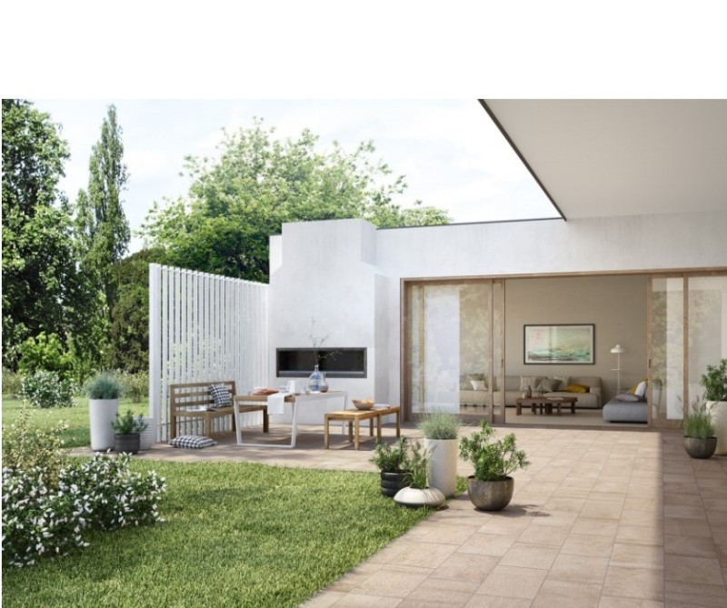 Płytki podłogowe na zewnątrz tarasowe beżowe Marazzi Pietra Occitana Bianco 30x60 16798